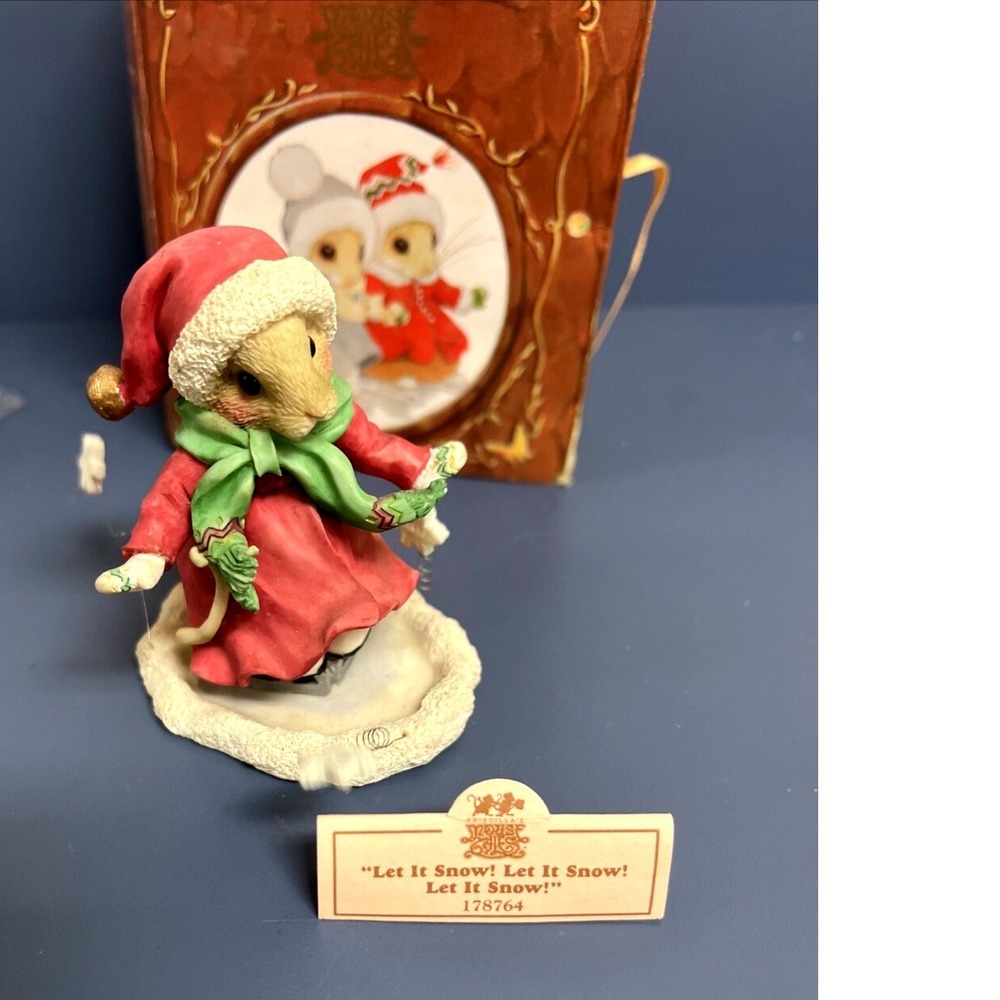 Enesco Pricilla's Mouse Tales "Let It Snow, Let It Snow, Let It Snow" Enesco New
